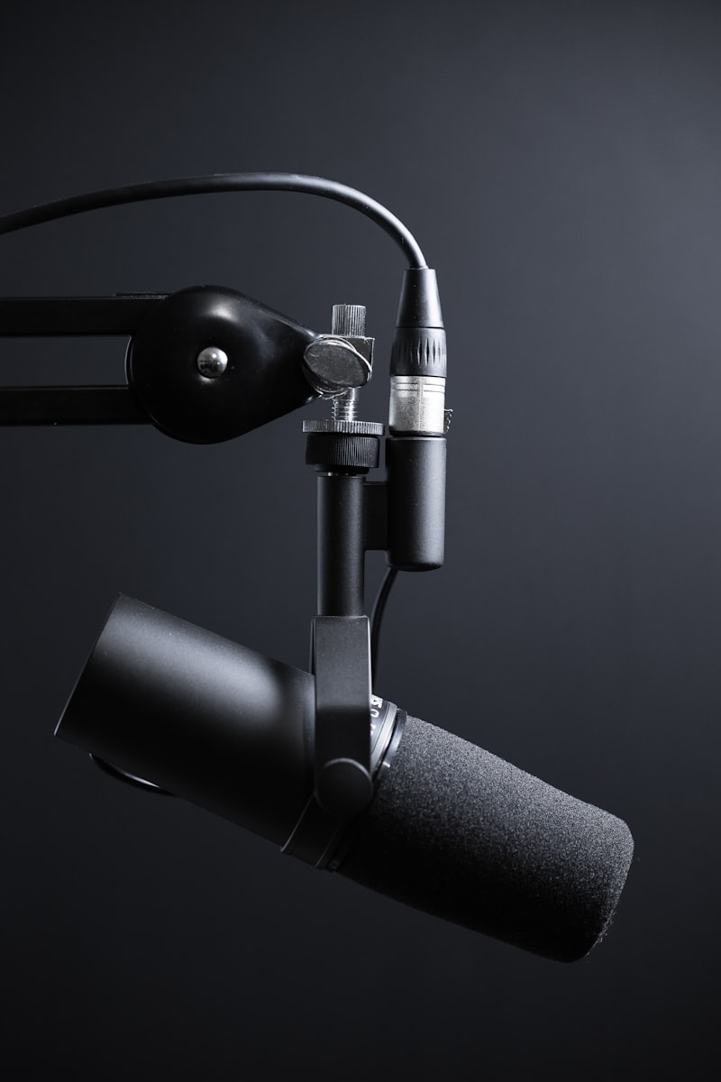 Recording room and specialized headphones for historical podcasts